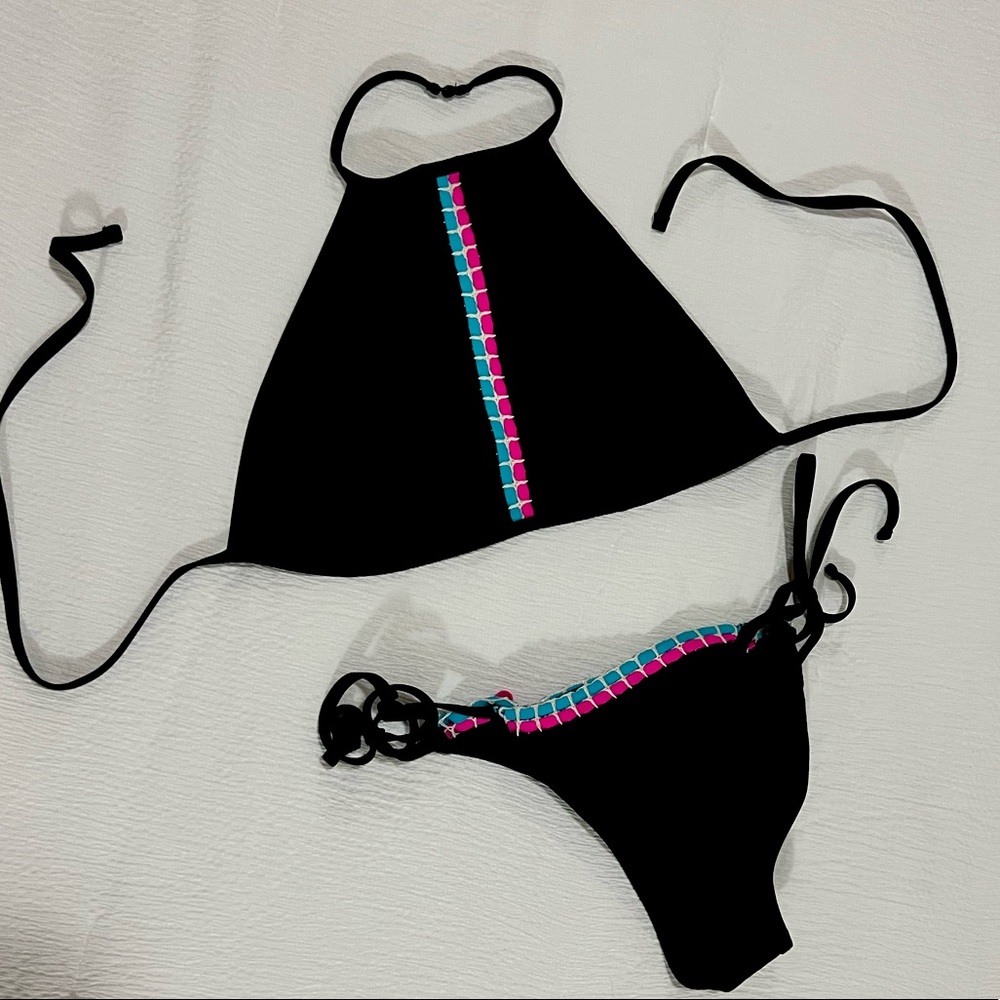 Super cute cheeky high neck swim suit